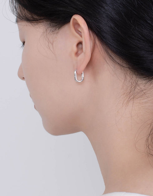 Sterling Silver Hinged Hoops with Gold or Platinum Plating