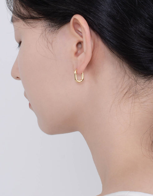 Sterling Silver Hinged Hoops with Gold or Platinum Plating