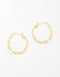Elegant Ripples Hoops: Sterling Silver & 18k Gold Plated