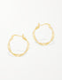 Elegant Ripples Hoops: Sterling Silver & 18k Gold Plated