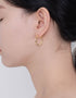 Elegant Ripples Hoops: Sterling Silver & 18k Gold Plated