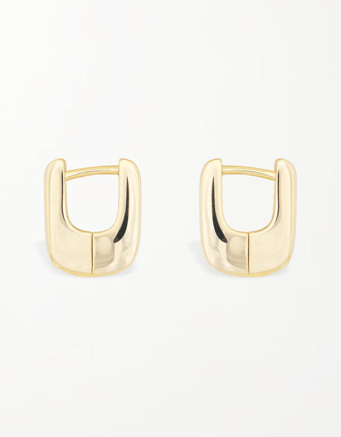 Parlak Kavisli Menteşeli Halka Küpe