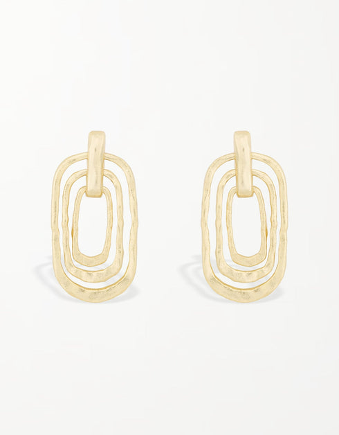 Altın Elegance Gümüş Sallantılı Küpe