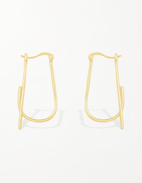 Altın Arp Gümüş Halka Küpe