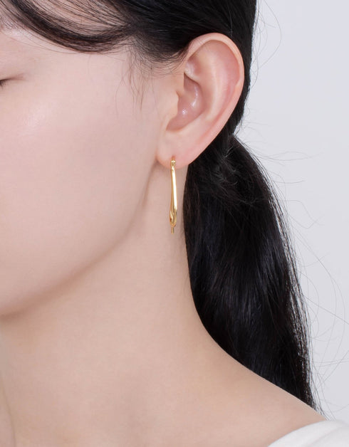 Altın Arp Gümüş Halka Küpe