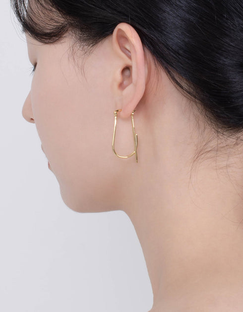 Altın Arp Gümüş Halka Küpe