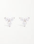 Sparkling Cubic Zirconia Sterling Silver Triangle Studs