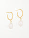 Freshwater Pearl Drop Earrings: Gold-Plated Sterling Silver