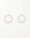 Radiant Sparkle Sterling Silver Circle Stud Earrings