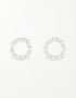 Radiant Sparkle Sterling Silver Circle Stud Earrings