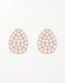 Sterling Silver CZ Egg-Shaped Studs, Rose Gold Plated
