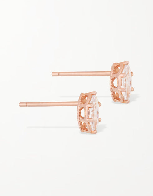 Sterling Silver Cat's Eye Studs - Chic & Minimalist Style