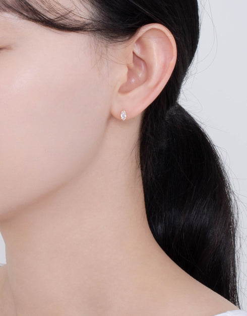 Sterling Silver Cat's Eye Studs - Chic & Minimalist Style