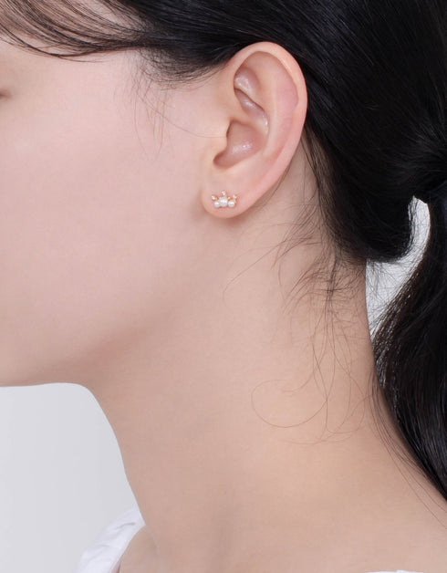 皇家优雅淡水珍珠耳钉