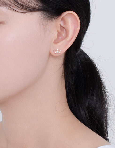 皇家优雅淡水珍珠耳钉