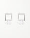 Sterling Silver Square Hoop & Zirconia Stud Earrings - Elegance Redefined