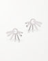 Radiant Sun Sterling Silver Stud Earrings with Sparkling CZ