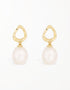 Sterling Silver Teardrop Freshwater Pearl Drop Earrings