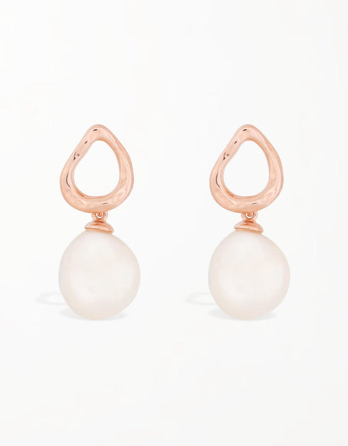 Sterling Silver Teardrop Freshwater Pearl Drop Earrings