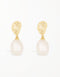 Elegant Freshwater Pearl Drop Earrings with Sterling Silver