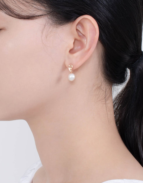 Elegant Freshwater Pearl Drop Earrings with Sterling Silver