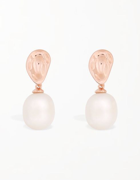 Elegant Freshwater Pearl Drop Earrings with Sterling Silver