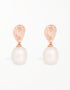 Elegant Freshwater Pearl Drop Earrings with Sterling Silver