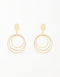 金色 Allure 三圈吊式耳环