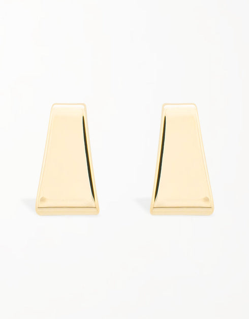 Modern Geometric Gold-Plated Hoops - Minimalistic Luxury