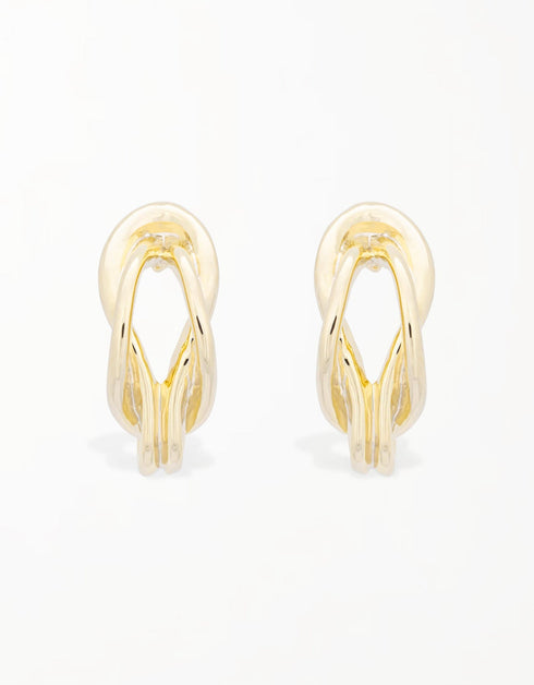 Altın Allure Soyut Halka Küpe