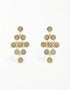 Dazzling Cubic Zirconia Rhombus Gold-Plated Drop Earrings