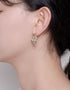 Dazzling Cubic Zirconia Rhombus Gold-Plated Drop Earrings