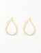 18K 镀金飘逸泪滴形圈形耳钉