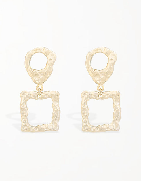 Nature's Embrace 镀金吊式耳环