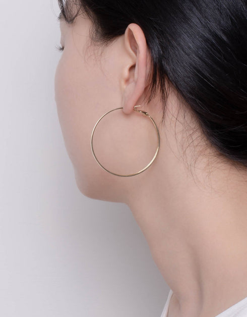 Handcrafted Large Dual Hoop Earrings by Korean Designer