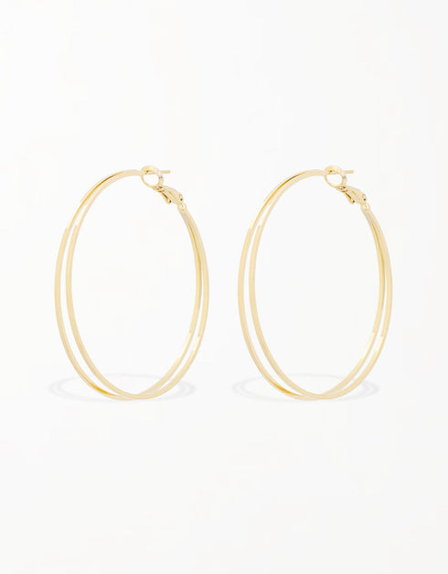 Handcrafted Large Dual Hoop Earrings by Korean Designer