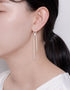Radiant Ribbon Drop Earrings with CZ Chain Earrings