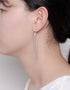 Radiant Ribbon Drop Earrings with CZ Chain Earrings