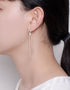 Radiant Ribbon Drop Earrings with CZ Chain Earrings