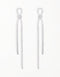Radiant Ribbon Drop Earrings with CZ Chain Earrings