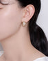 Rose-shaped Quartz Stud Earrings with Gold Plating