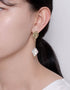 Lustrous Quartz Illusion Drop Earrings - 18K Gold Plating