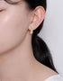 Vintage Charm Resin Studs 18k Gold Plated Stylish Design