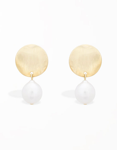 Pearlescent Harmony Drop Earrings - Serene Freshwater Pearl