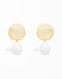 Pearlescent Harmony Drop Earrings - Serene Freshwater Pearl