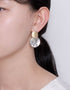 Aurora Hex Elegance Drop Earrings - 18-Karat Gold Plating