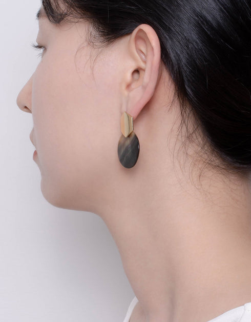 Aurora Hex Elegance Drop Earrings - 18-Karat Gold Plating