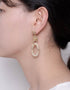 Golden Ovation Double Hoop Drop Earrings - 18K Gold Plated