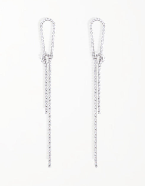 Zarif Büküm: Kübik Zirkonya Kutu Zincir Küpeler