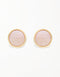 Peach Quartz Essence Stud Earrings: A Touch of Understated Elegance